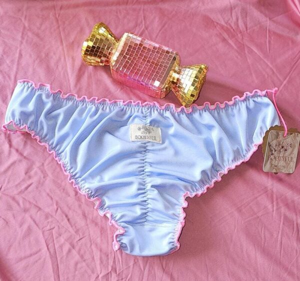 Bas de maillot à froufrou brésilien bleu