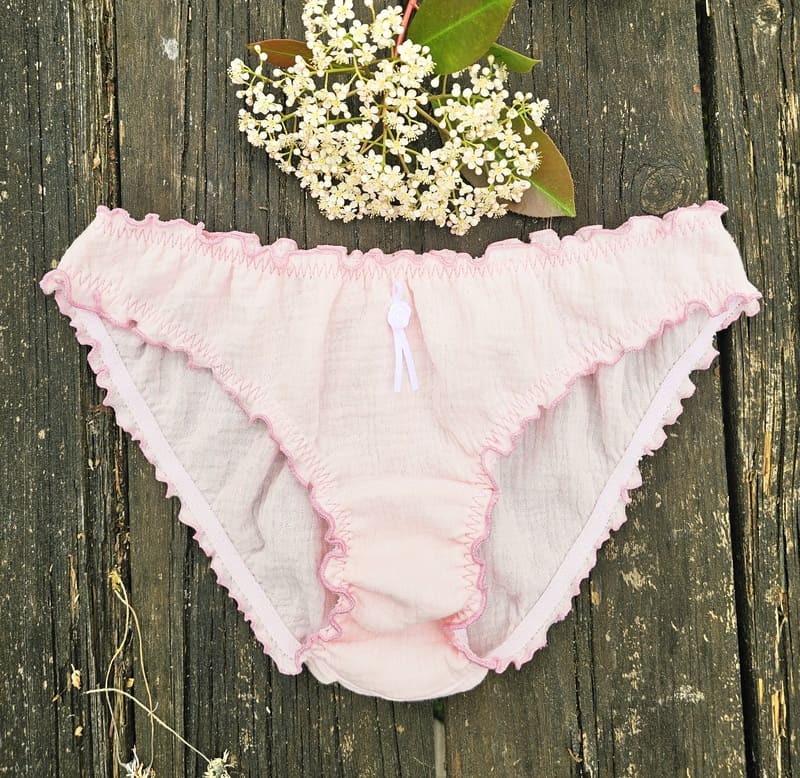 CULOTTE BLOOMER FEMME EN DOUBLE GAZE DE COTON ROSE