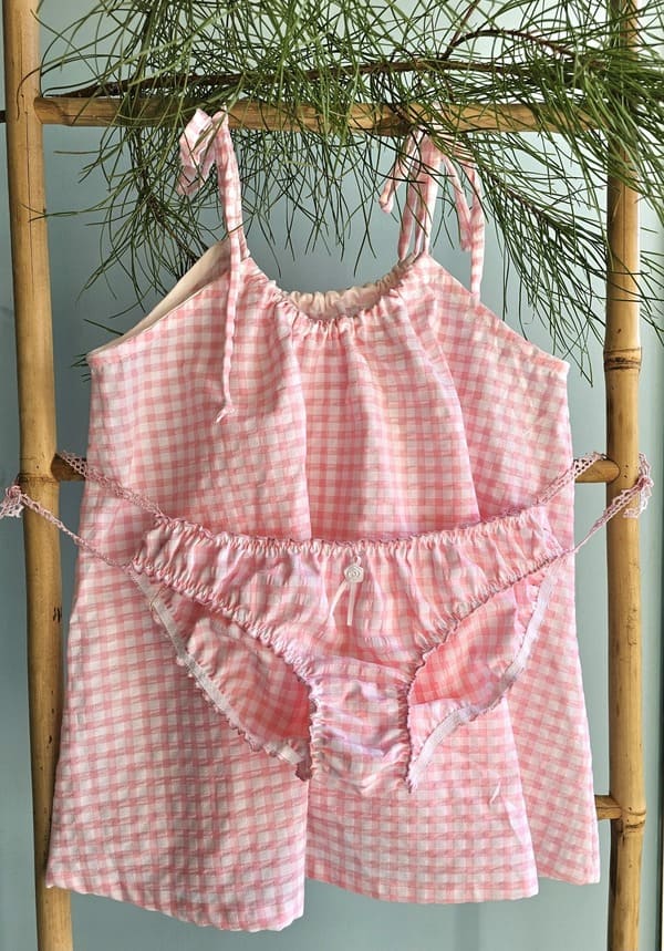 culotte bloomer femme en vichy rose bootyful