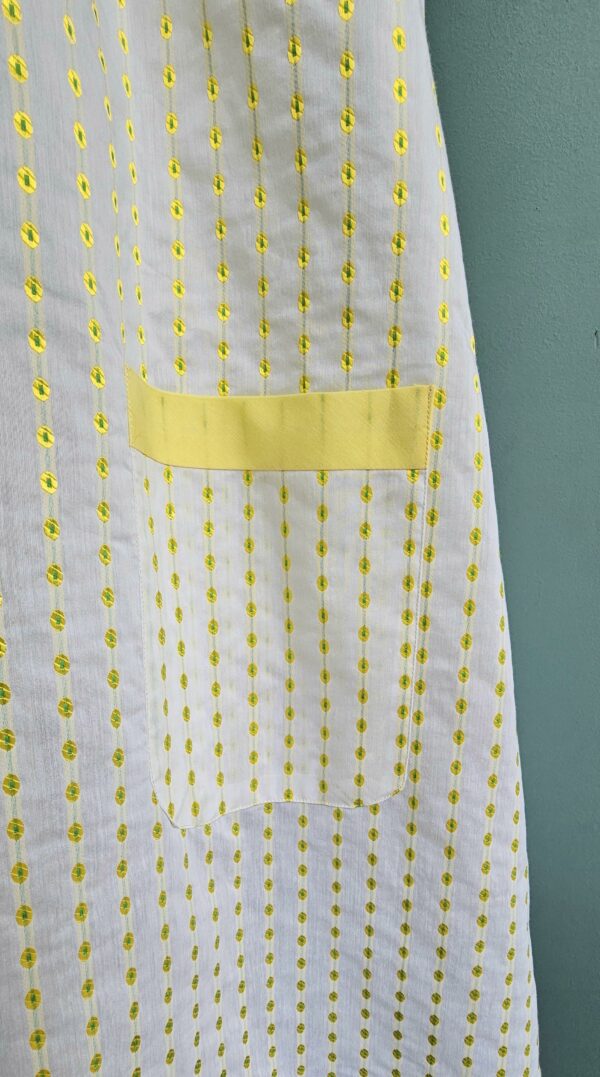robe en coton jaune à bretelles