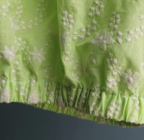 SHORTY FEMME EN BRODERIE VERTE