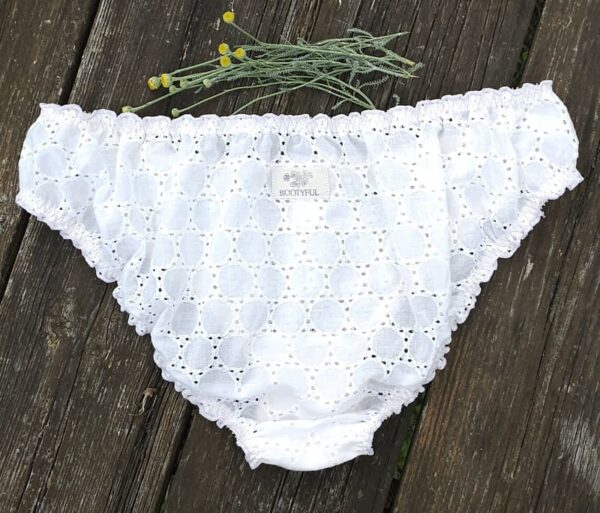 bloomer femme en broderie blanc