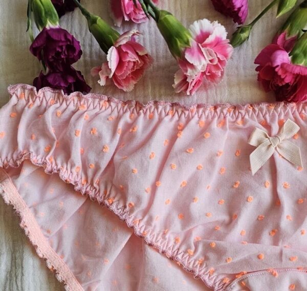 culotte bloomer femme à plumetis orange bootyful