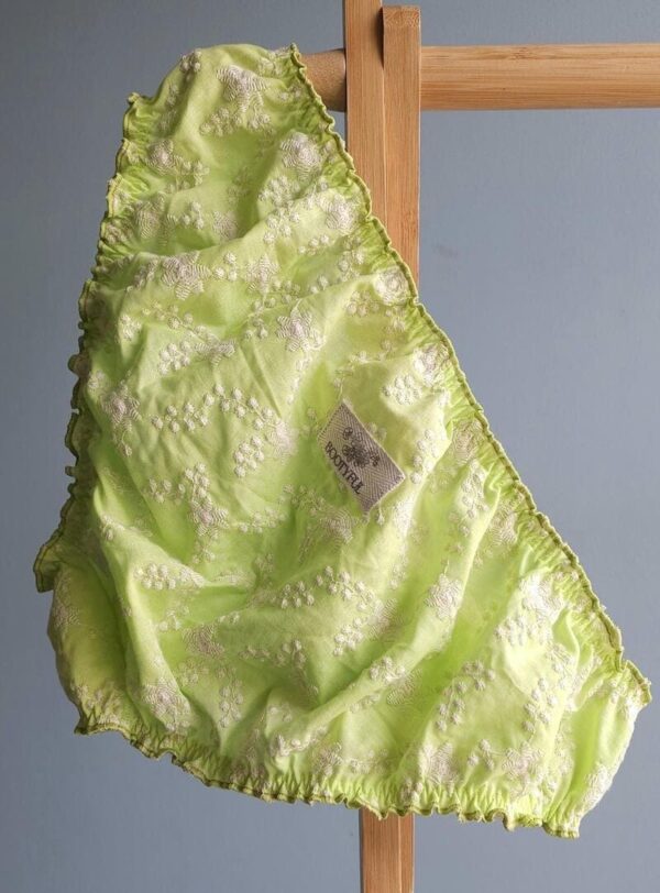 culotte bloomer femme en broderie verte