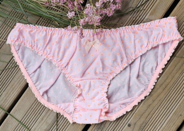 culotte bloomer femme en plumetis de coton orange bootyful