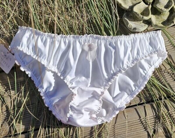 culotte bloomer femme en satin de coton blanc