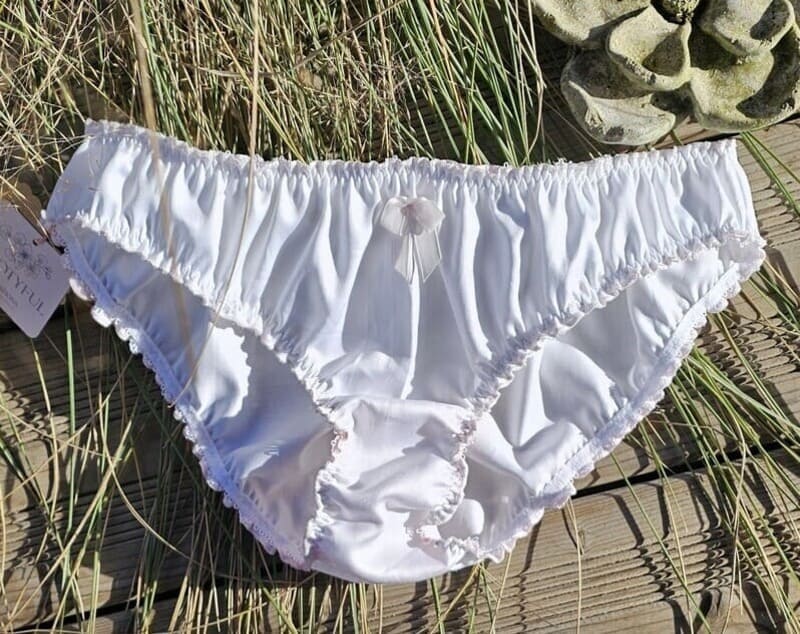 culotte bloomer femme en satin de coton blanc