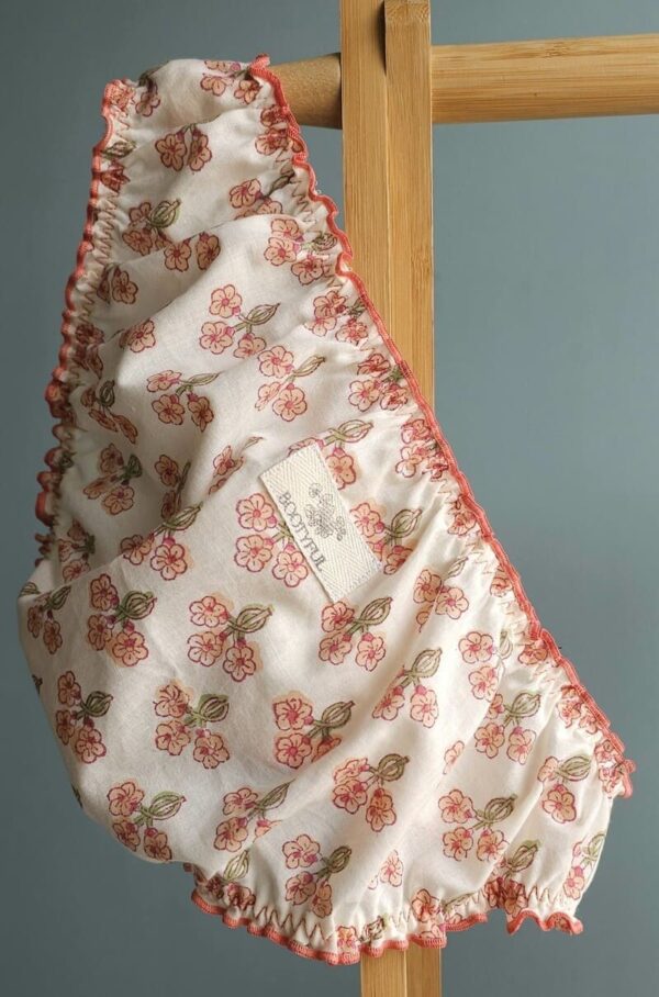culotte femme à froufrous en coton indien fleuri