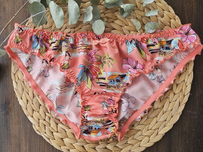 culotte femme en soie orange