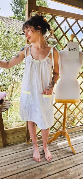 robe d'été jaune clair