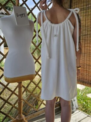 Robe en éponge bambou BLANCHE T.U