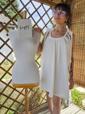Robe en éponge bambou BLANCHE T.U
