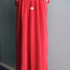 robe longue en éponge rouge