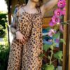 robe longue en léopard