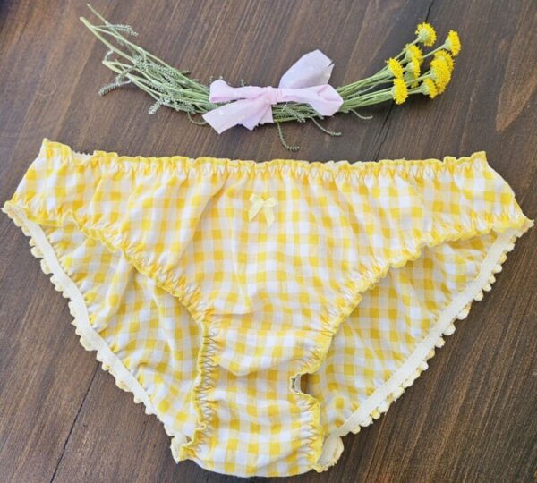 bloomer femme en vichy jaune
