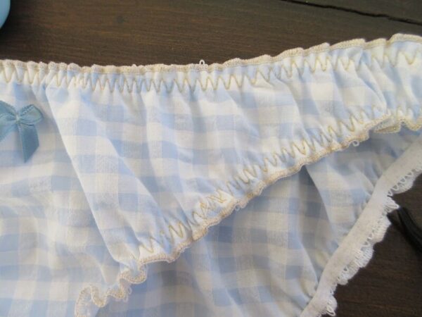 culotte bloomer femme à carreaux bleus