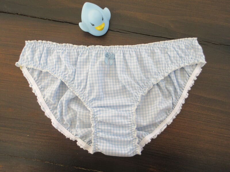 culotte bloomer femme en vichy bleu