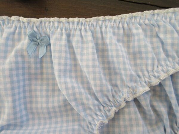 culotte bloomer femme en vichy bleu