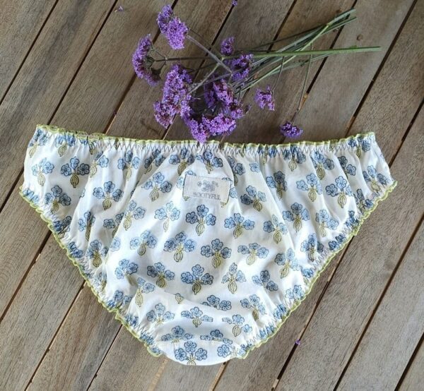 ensemble lingerie femme en voile de coton bleu bootyful