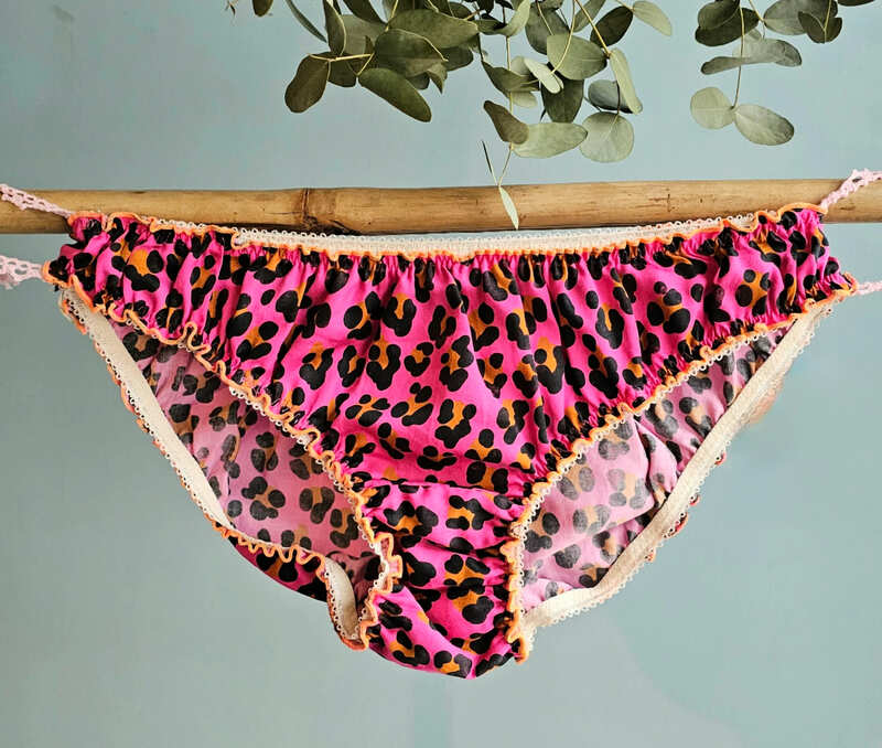 Culotte bloomer femme léopard rose et noir