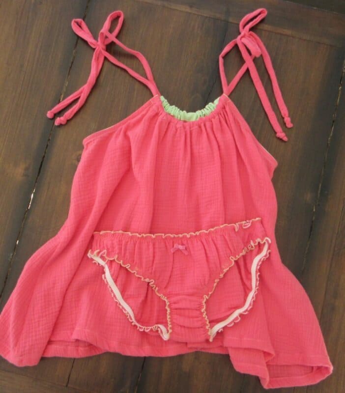 ensemble top et culotte bloomer femme rose