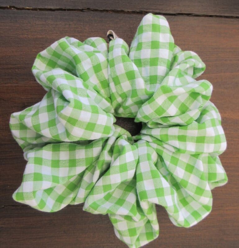maxi chouchou vichy vert