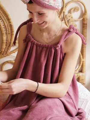 Robe en éponge bambou FRAMBOISE T.U