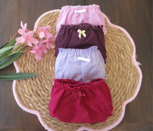 set de 4 culottes bloomers femme
