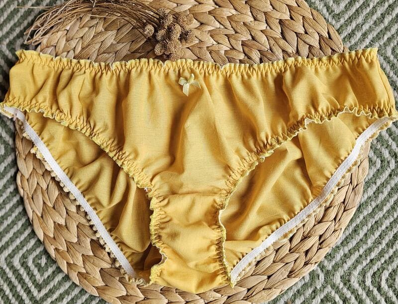 culotte bloomer femme en coton jaune