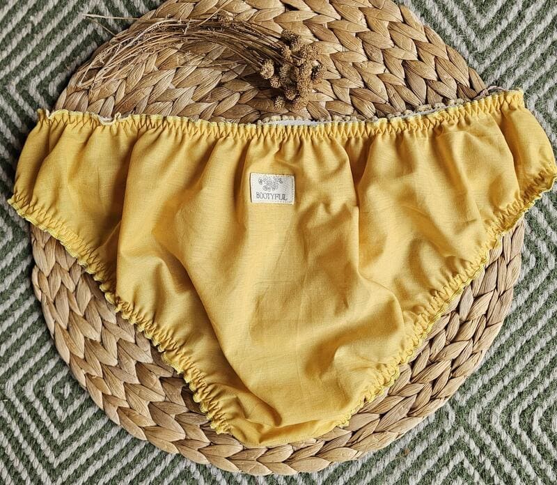 culotte femme en coton organique jaune