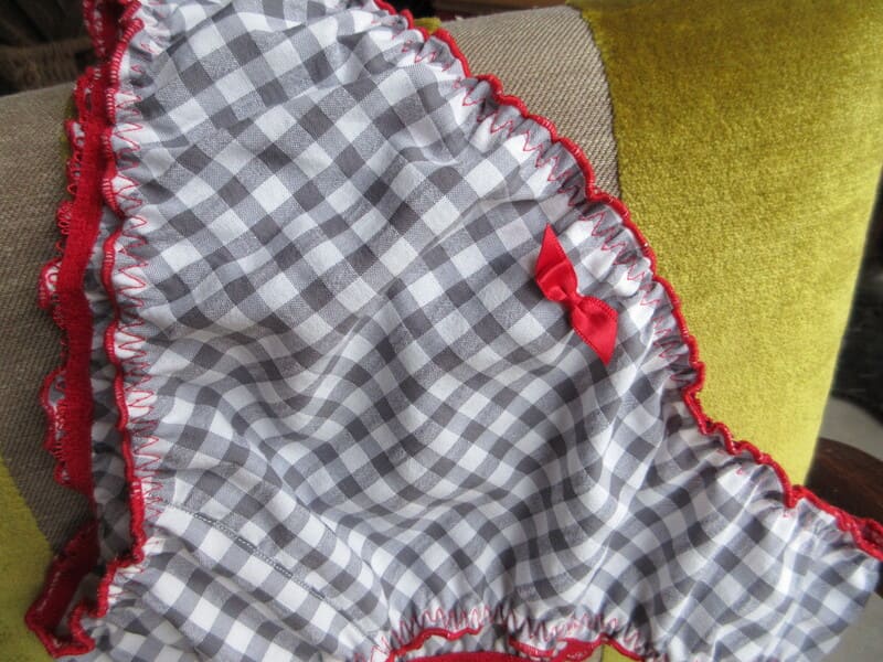 culotte bloomer femme gris et rouge