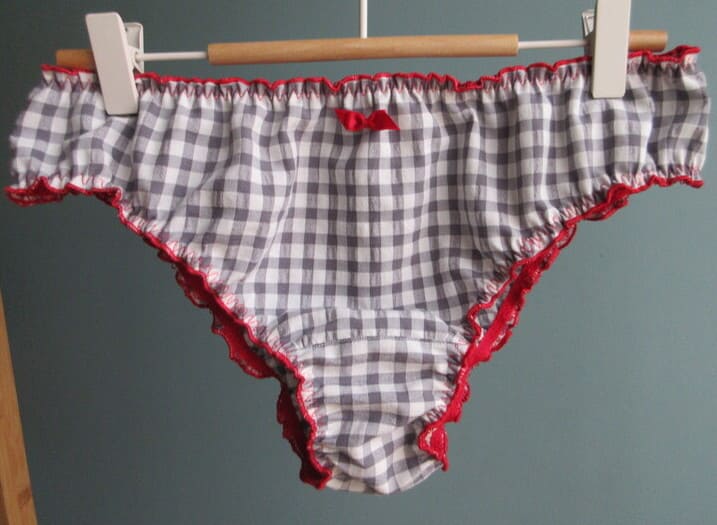 culotte femme en vichy gris