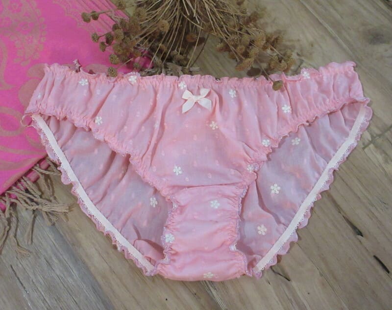 culotte femme légère en voile de coton rose