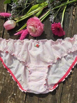 culotte bloomer femme en voile de coton rose