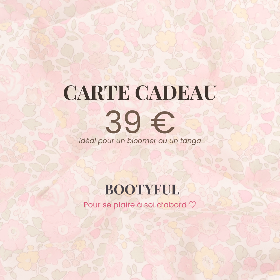 carte cadeau lingerie bootyful 39 €