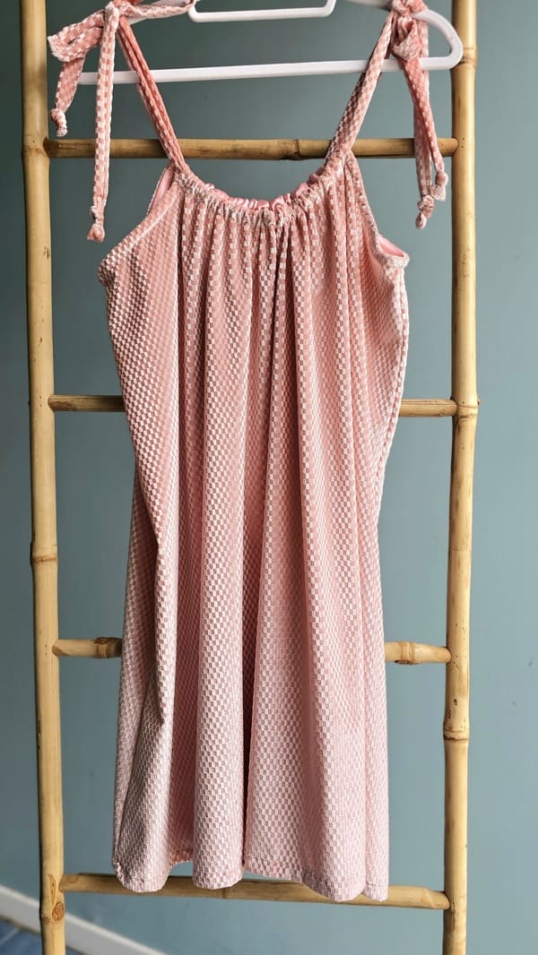 robe d'été en velours rose