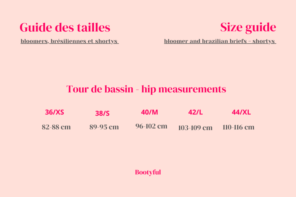 guide des tailles culottes